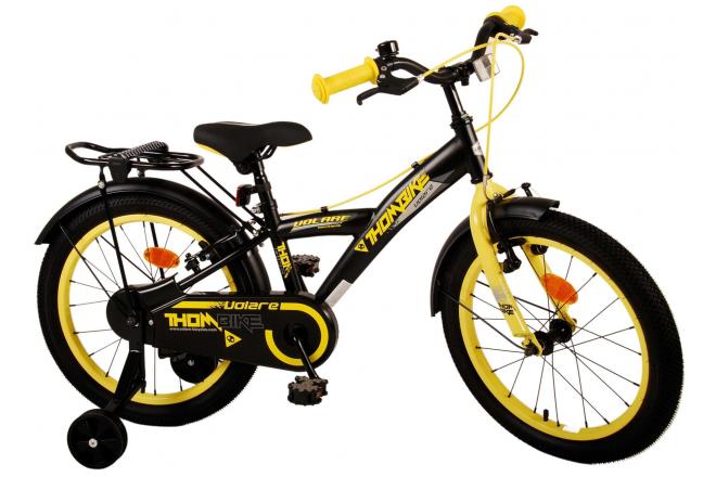 Volare Thombike Rower dziecięcy - Chłopcy - 18 cali - Black Yellow - Dwa hamulce ręczne