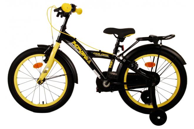 Volare Thombike Rower dziecięcy - Chłopcy - 18 cali - Black Yellow - Dwa hamulce ręczne