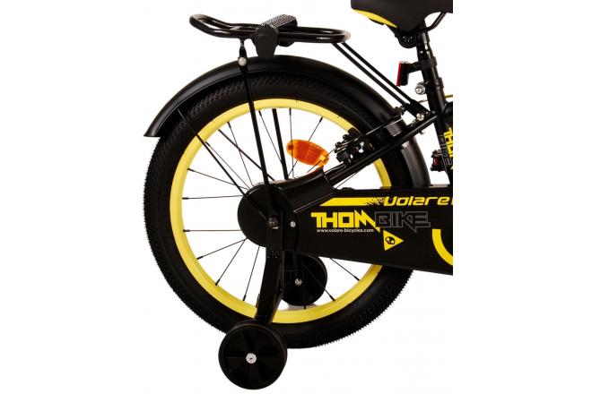 Volare Thombike Rower dziecięcy - Chłopcy - 18 cali - Black Yellow - Dwa hamulce ręczne