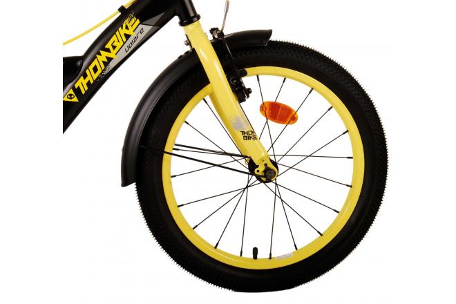 Volare Thombike Rower dziecięcy - Chłopcy - 18 cali - Black Yellow - Dwa hamulce ręczne