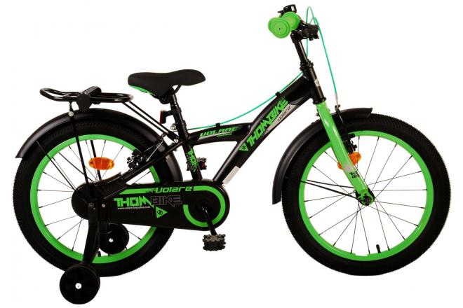 Volare Thombike Kinderfiets - Jongens - 18 inch - Zwart Groen - Twee handremmen